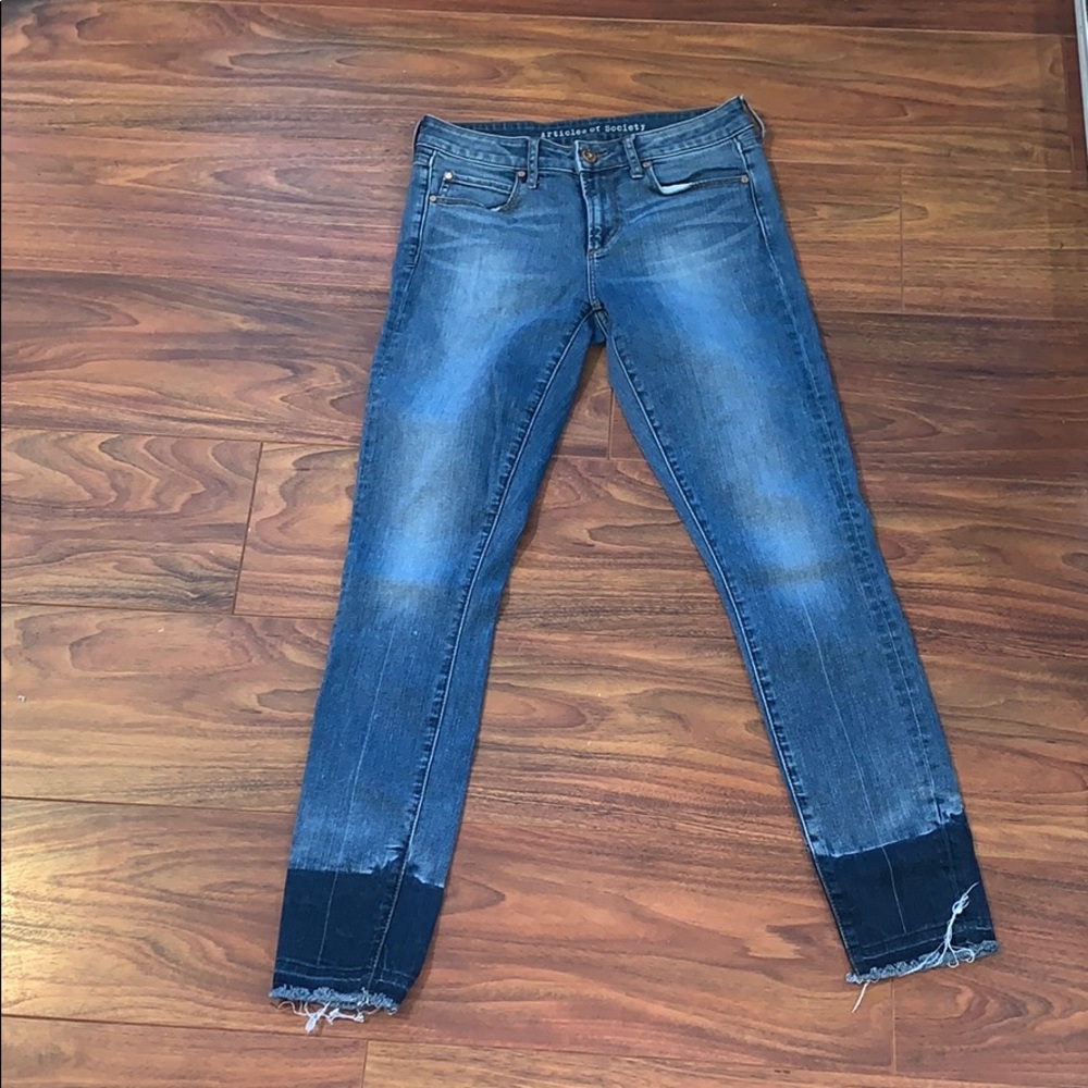 Dip dyed skinny jeans